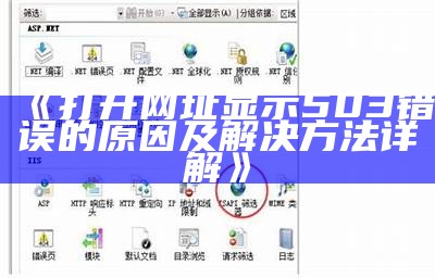 《打开网址显示503错误的原因及解决方法详解》